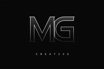 MG Luxury Minimalist Letter Logo &ndash; Modern Metallic Design for Premium Branding & Creative Identity