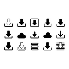 Download icons cloud upload symbols vector