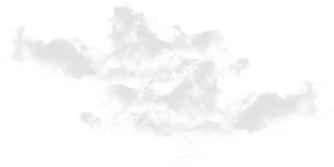 Isolated light gray cloud formation against a stark black background in a simple digital rendering style