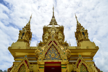 Pagoda, Lanna Architecture, Symbols of Buddhism, South East Asia at Wat Khamat, Chiang Mai,...