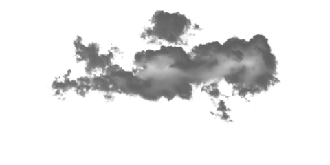 A grey pixelated shape with jagged edges on a black background with a shadow underneath it