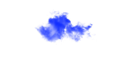 A vibrant blue cloud formation against a stark black background creating a dramatic contrast view