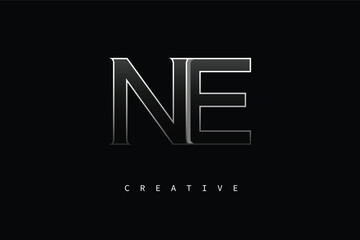 NF Luxury Minimalist Letter Logo &ndash; Modern Metallic Design for Premium Branding & Creative Identity