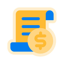 paid script flat sticker