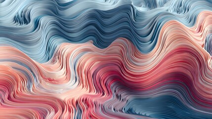 Abstract multicolored wavy layered design.