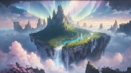 ファンタジー世界　空に浮かぶ島2