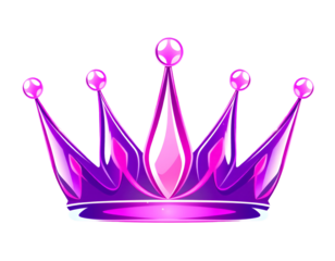 Elegant purple crown illustration for royalty