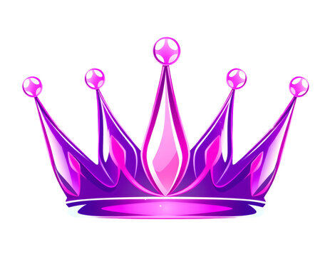 Elegant purple crown illustration for royalty