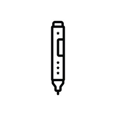 Black line icon for marker