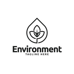 Environment monogram nature logo