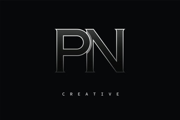 PN Luxury Minimalist Letter Logo – Modern Metallic Design for Premium Branding & Creative Identity