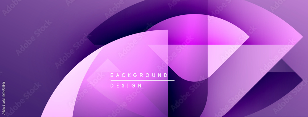 Poster abstract purple background. overlapping shapes create dynamic visual effect. modern design elements 