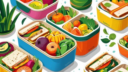 fresh vegetables in a plastic box