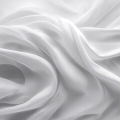 Obraz premium White fabric draped in soft folds (1)