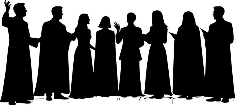Classical Singers and Opera Performers Silhouette Set" vector bundle