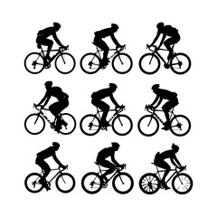 Fototapeta premium Macker Fish Silhouettes Vector Flat Graphic Illustration