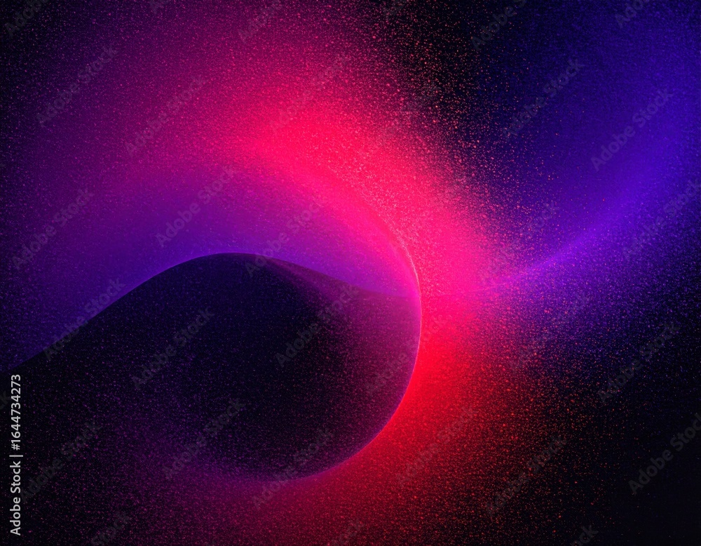 Poster abstract solar eclipse background with glowing circles and a dark cosmic sphere