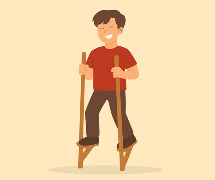 stilt playing character design