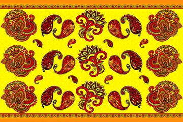 Vibrant Paisley and Floral Indian Pattern Collection