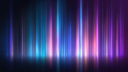 Abstract vibrant vertical light streaks