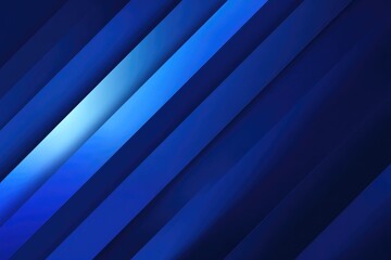 Obraz premium Diagonal, layered, blue stripes on a dark background. A gradient effect creates a sense of depth