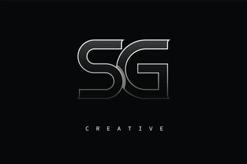 SG Luxury Minimalist Letter Logo – Modern Metallic Design for Premium Branding & Creative Identity