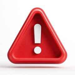 Red triangular caution sign with exclamation mark