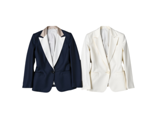 Elegant Women's Blazers in Navy and White for Professional Attire