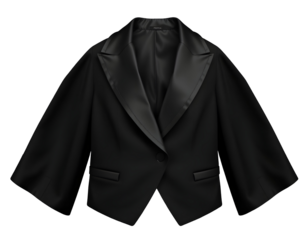 Black Blazer with Flowing Sleeves