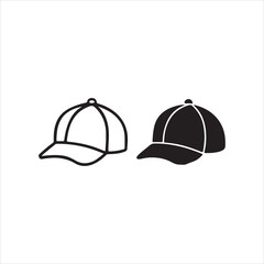 Baseball Cap Icon Set