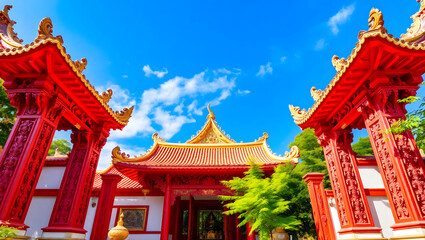 Fototapeta premium Temple Gate Entrance 