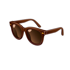 Brown Sunglasses Illustration with Transparent Background