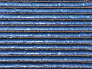 Land covered with plastic film. Seedlings are growing.