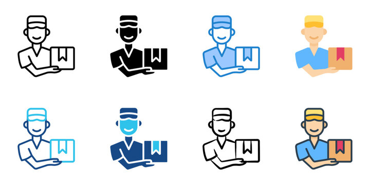 courier icon set multiple style collection 
