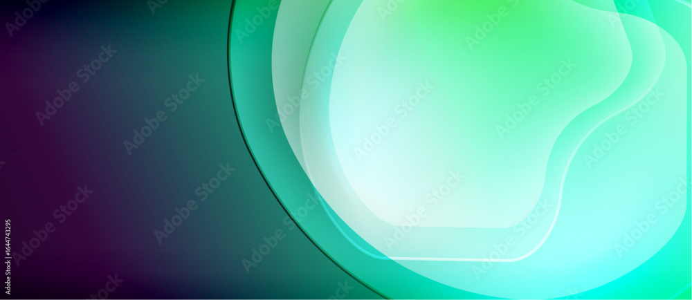 Aufkleber abstract fluid shapes, vibrant colors blend. smooth gradients create dynamic visual effect. modern d
