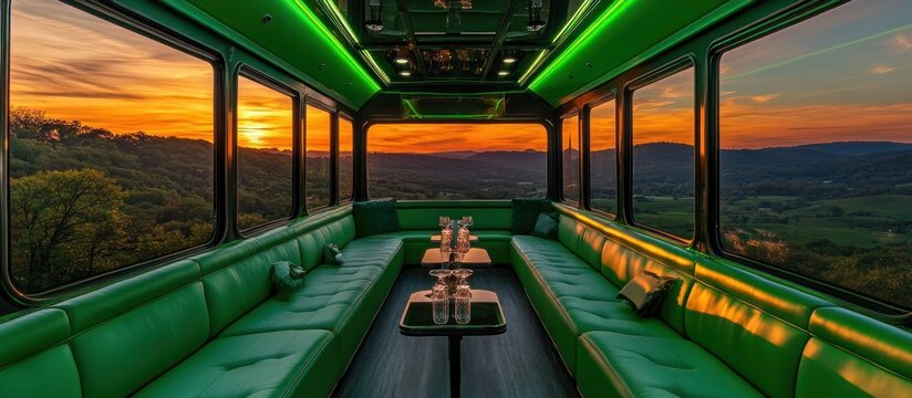 Luxury Party Bus Sunset View