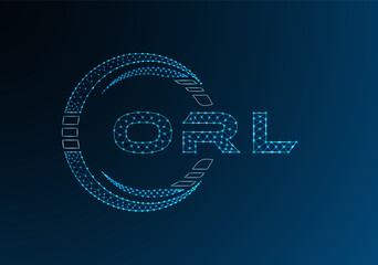 ORL low poly letter logo vector design. ORL lower poly logo design. Low poly logo.