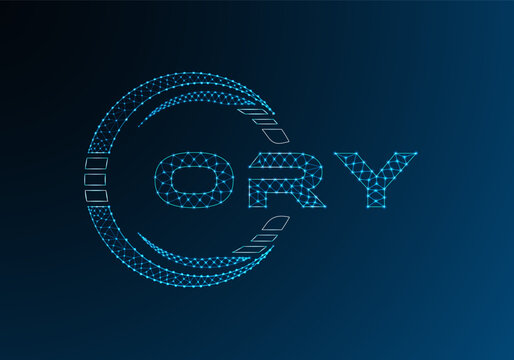 ORY low poly letter logo vector design. ORY lower poly logo design. Low poly logo.