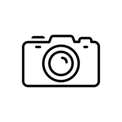 Black line icon for camera