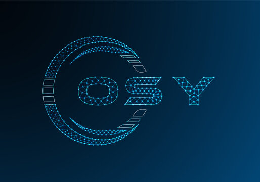 OSY low poly letter logo vector design. OSY lower poly logo design. Low poly logo.