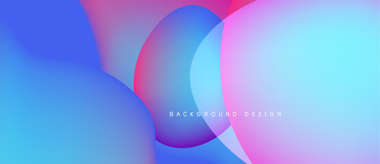 Abstract fluid shapes blend, creating vibrant blue, pink, purple gradients. Modern design suggests digital art, background texture.