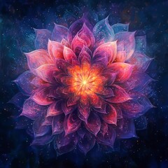 Celestial Bloom VIII A cosmic blossom that radiates surreal energy across the void vibrant and otherworldly