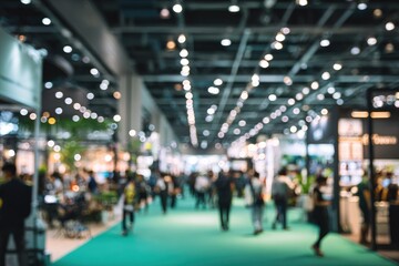 Fototapeta premium Blurred indoor exhibition hall