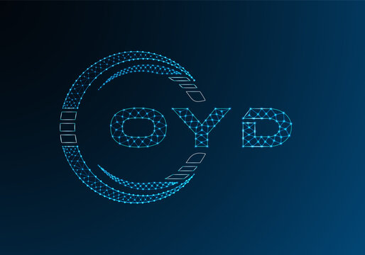 OYD low poly letter logo vector design. OYD lower poly logo design. Low poly logo.