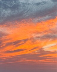 red sunset sky