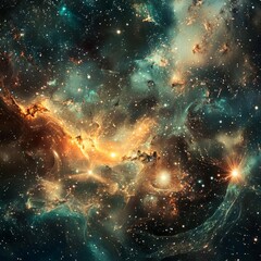 Celestial Symphony A harmonious convergence of cosmic melodies and dancing starlight epic and transcendent