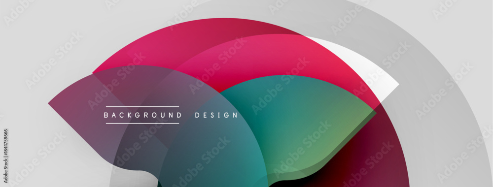Poster abstract colorful design. overlapping shapes create dynamic visual effect. modern background with gr