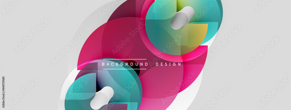Poster abstract fluid shapes, vibrant colors, modern design. overlapping layers create dynamic visual effec