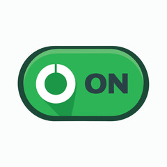 Simple On status switch vector graphic