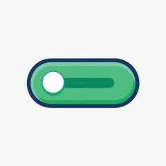 Grey slider switch in the OFF position vector illustration
